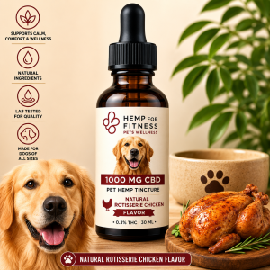 Premium organic CBD pet Tincture| 1000mg | Chicken & Bacon Flavor | $49.00