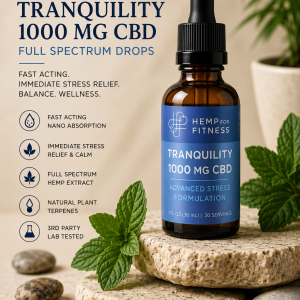 1000mg Full Spectrum Tranquility CBD Drops | Fast Acting | Stress Relief | $65