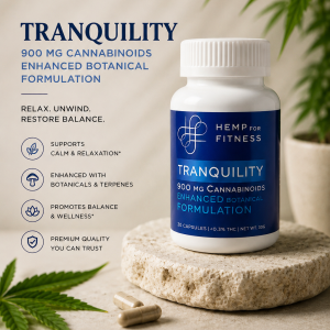 TRANQUILITY CBD | Premium CBD |Terpenes | Essential Botanical Capsules | 900mg | $45