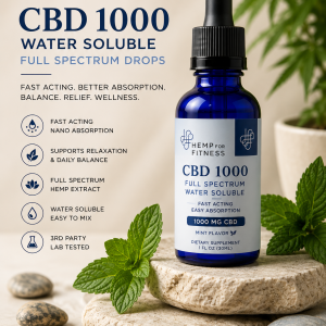 Fast Acting Premium CBD Water Soluble DROP | 1000mg | $65