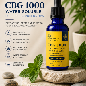 1000mg CBG Water Soluble Drop | Fast Acting Focus Formula | $69