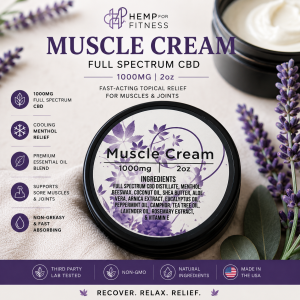 Muscle Cream | Premium Full Spectrum CBD | 1000MG | Muscle Relief | 35